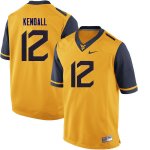 Men's West Virginia Mountaineers NCAA #10 Austin Kendall Gold Authentic Nike Stitched College Football Jersey KQ15M01FH